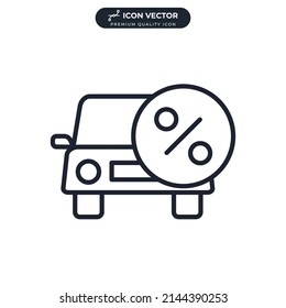 Car Loan Icon Symbol Template For Graphic And Web Design Collection Logo Vector Illustration