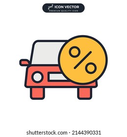 Car Loan Icon Symbol Template For Graphic And Web Design Collection Logo Vector Illustration