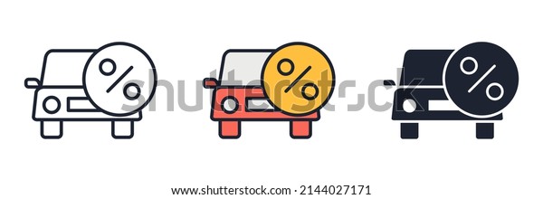car loan icon symbol template\
for graphic and web design collection logo vector\
illustration