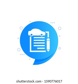 car loan or insurance vector icon