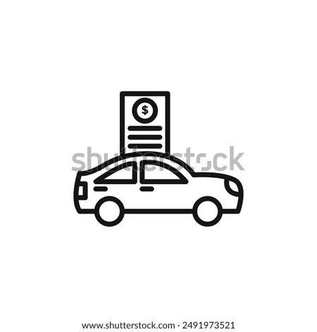 Car Loan logo sign vector outline