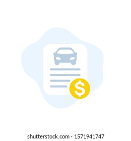 car loan or payments vector icon