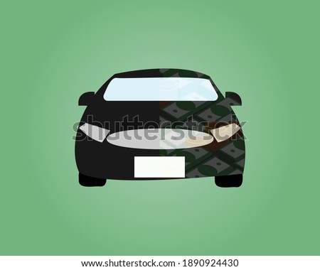 Car loan or refinance your car to get cash vector