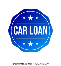 Car loan vehicle badge label icon design vector