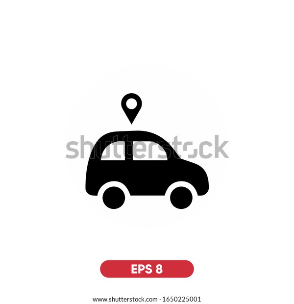 Car location flat design\
icon