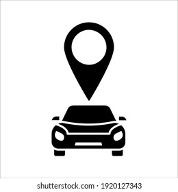 car location icon design element on white background. color editable eps 10