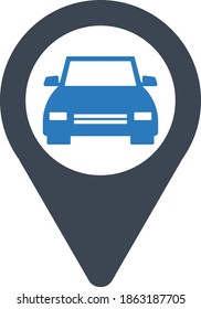 Car location icon vector illustration 