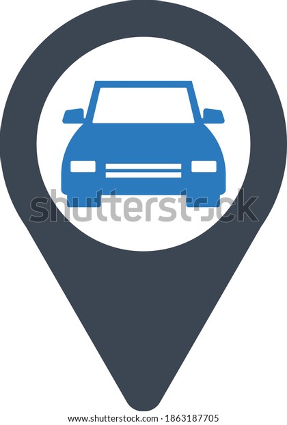 Car location icon\
vector illustration 
