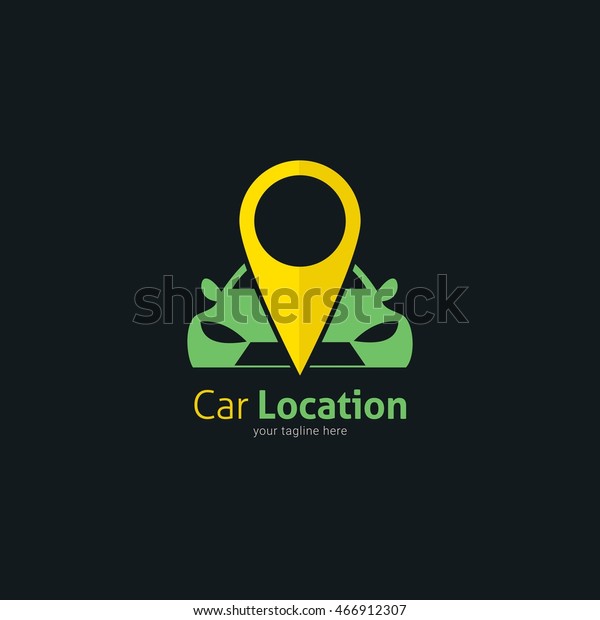 Car\
Location Logo Design Template. Vector\
Illustration