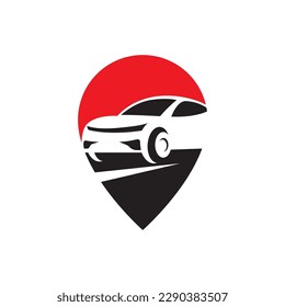 Car location logo images illustration design