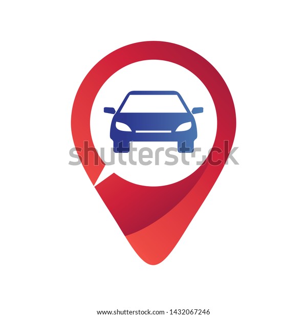 Car and Location\
Marker Icon Logo Design