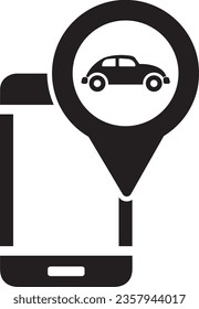 Ubicación del automóvil en el icono móvil 