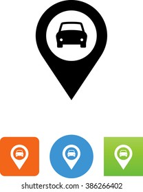Car location pin icon