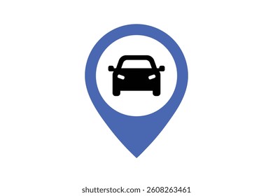 Car Location Pin Icon, car parking location icon, pinpoint vehicle parking icon, pinpoint car parking symbol, vehicle spot locator icon