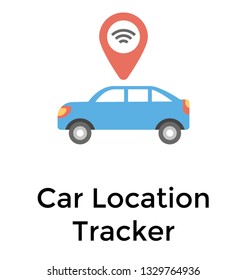 Car location services flat vector 
