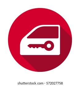 Car lock dashboard flat icon
