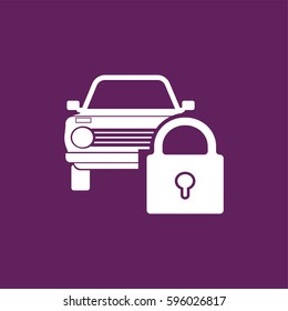 Car lock icon illustration isolated vector sign symbol