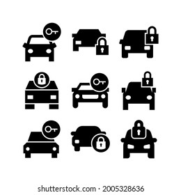 car lock icon or logo isolated sign symbol vector illustration - Collection of high quality black style vector icons
