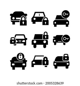 car lock icon or logo isolated sign symbol vector illustration - Collection of high quality black style vector icons
