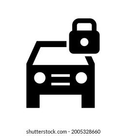 car lock icon or logo isolated sign symbol vector illustration - high quality black style vector icons

