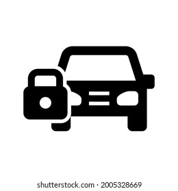 car lock icon or logo isolated sign symbol vector illustration - high quality black style vector icons
