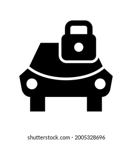 car lock icon or logo isolated sign symbol vector illustration - high quality black style vector icons
