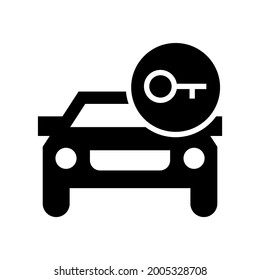 icono de bloqueo de auto o logotipo símbolo de signo aislado ilustración vectorial - iconos vectoriales de estilo negro de alta calidad
