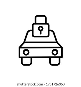 car lock icon. Simple line, outline vector elements of bankruptcy icons for ui and ux, website or mobile application