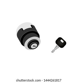 Car lock, isolated vector graphics