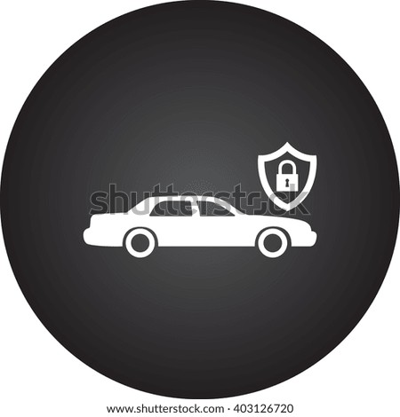 Car lock protection sign simple icon on  background