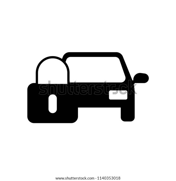 Car Locked\
icon vector icon. Simple element illustration. Car Locked symbol\
design. Can be used for web and\
mobile.