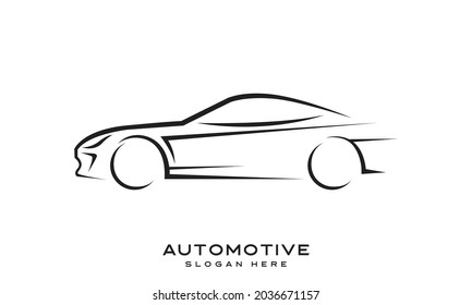 Vector de líneas de resumen del logotipo del coche. Ilustración del vector