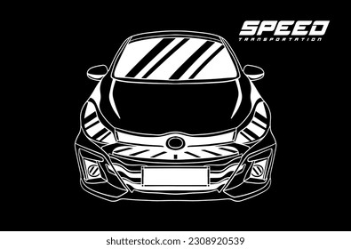Car Logo Abstract Lines Vector. Vector illustration. Race car symbol logo template, stylized vector silhouette. sketch of a sports car vector