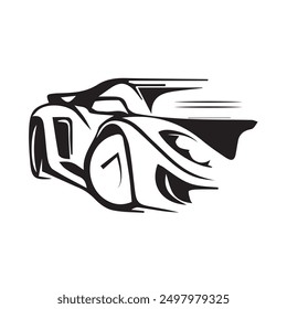 Auto-Logo abstrakte Linien Vektor. Vektorgrafik .Auto-Auto-Logo-Symbol-Vorlage modernen Sport Vector.