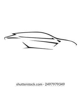 Car Logo Abstract Lines Vector. Vector illustration .Auto car logo icon template modern sport Vector.