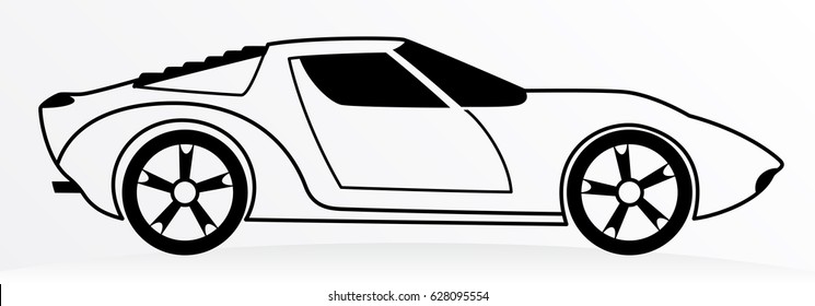 Car Logo Abstract Lines Vector. Vector illustration