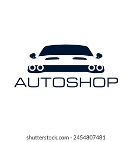 Car logo, auto detailing logo, automotive logo. Sports vehicle vector illustration