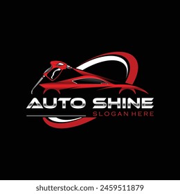 Auto-Logo, Auto-Detail-Logo, Automobil-Logo. Sportfahrzeug-Vektorillustration, Sportfahrzeug-Ikone, Perfect-Logo für Unternehmen aus der Automobilindustrie