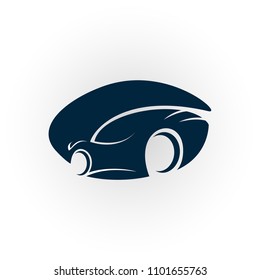Car logo, auto label, sports car silhouette logo design