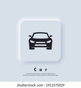 Car logo. Automobile logo. Car icon. Machine icons. Vector. UI icon. Neumorphic UI UX white user interface web button. Neumorphism