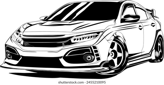 Car logo black and white for background