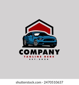 Car logo blue color classic