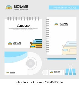 Car  Logo, Calendar Template, CD Cover, Diary and USB Brand Stationary Package Design Vector Template