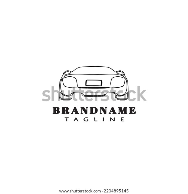 car logo cartoon icon creative template\
black modern isolated vector\
illustration