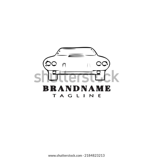 car logo cartoon icon design cute black\
modern isolated vector\
illustration