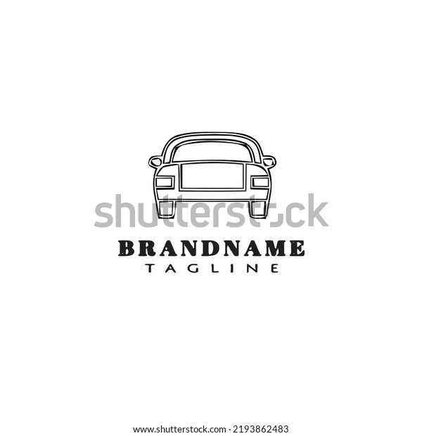 car logo cartoon icon design unique black\
modern isolated vector\
illustration
