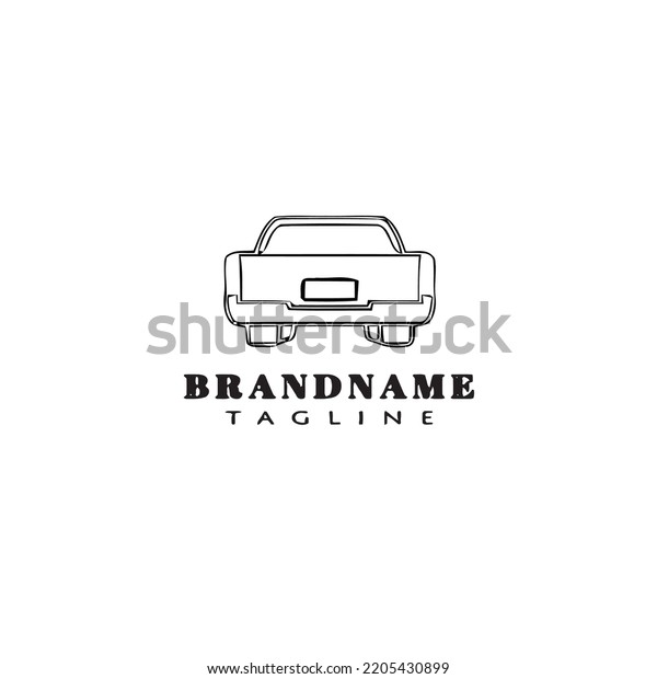 car logo cartoon icon design creative black\
modern isolated vector\
illustration
