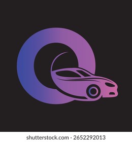 Car Logo combine with letter O vector template
