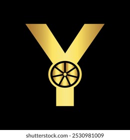 Car Logo combine with letter Y vector template