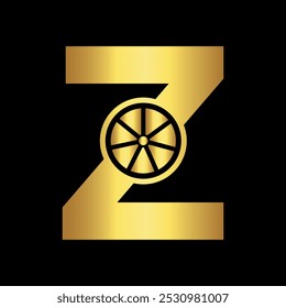 Logo del coche combinado con la letra Z Plantilla de Vector